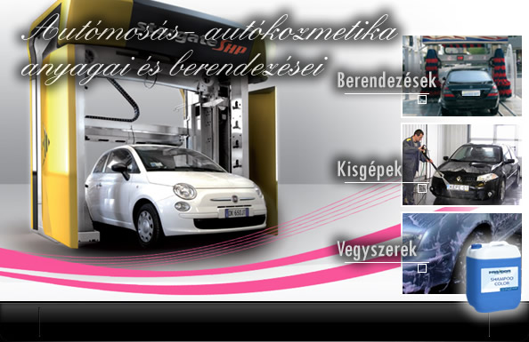 Aut�mos�s- autokozmetika anyagai �s berendez�sei (berendez�sek, g�pek, vegyszerek)